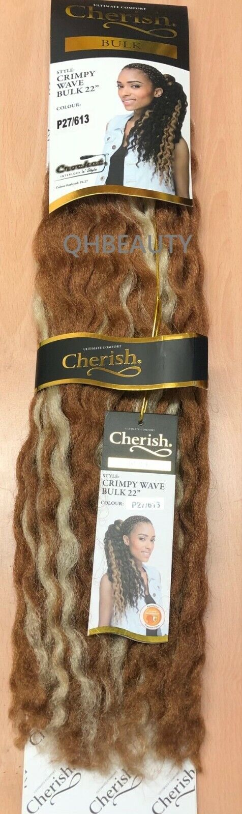 CHERISH SYNTHETIC CROCHET AFRO BULK HAIR EXTENSION BRAIDS - CRIMPY WAVE 22 INCH