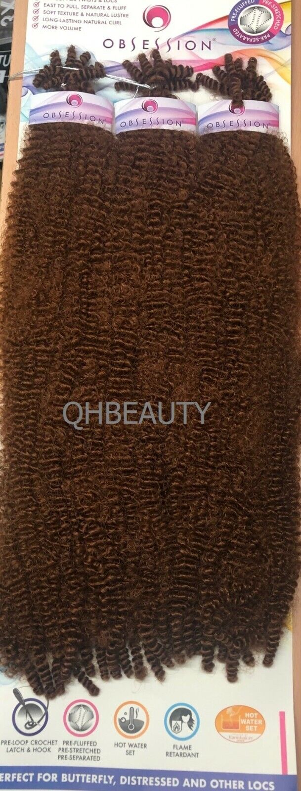 OBSESSION SYNTHETIC CROCHET SOFT BRAID 3X PRE-FLUFFED - POPPIN TWIST 16'' & 20"