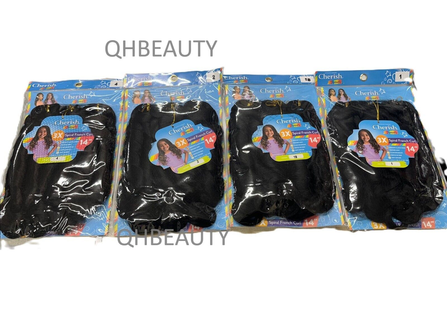 CHERISH SYNTHETIC JUNIOR KIDS CROCHET BRAID HAIR EXTENSION - SPIRAL FRENCH CURL 14 ''