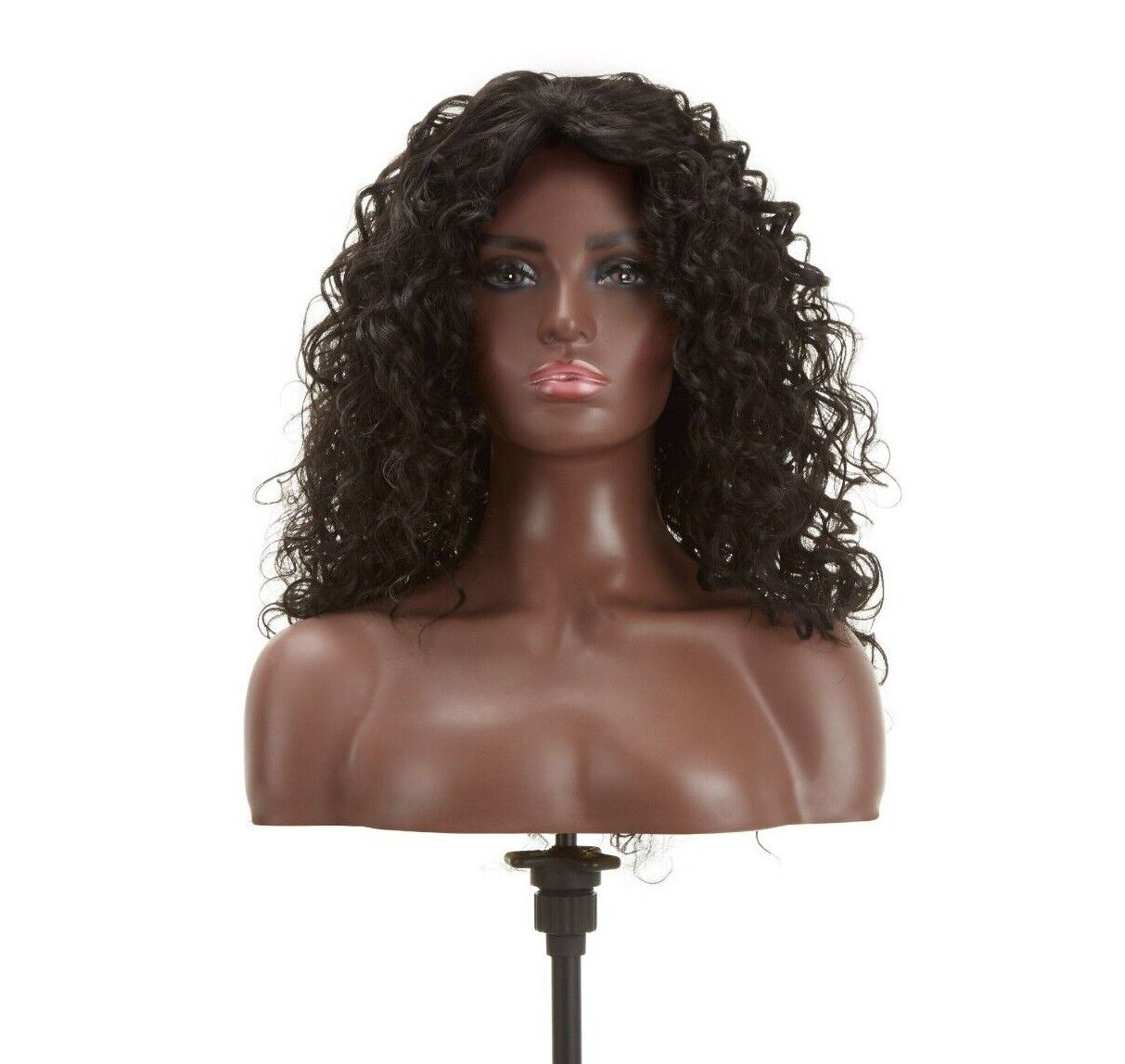Impression Synthetic Natural Hair Line Long Curly Lace L Part Hair Wig - Emma