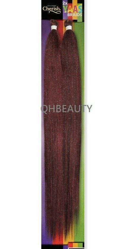 CHERISH SYNTHETIC YAKY LONG STRAIGHT HAIR EXTENSIONS 2 X YAAS BRAIDS 20'' - 28''