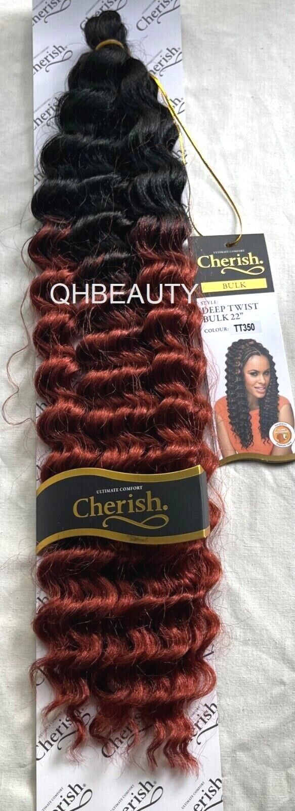 CHERISH SYNTHETIC BULK CROCHET CURLY HAIR EXTENSION BRAIDS - DEEP TWIST 22 INCH