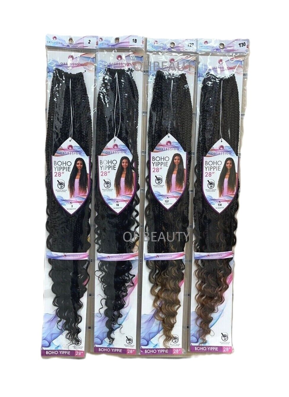 Obsession Synthetic Crochet Long Curly Braid Hair Extension - Boho Yippie 28 ''