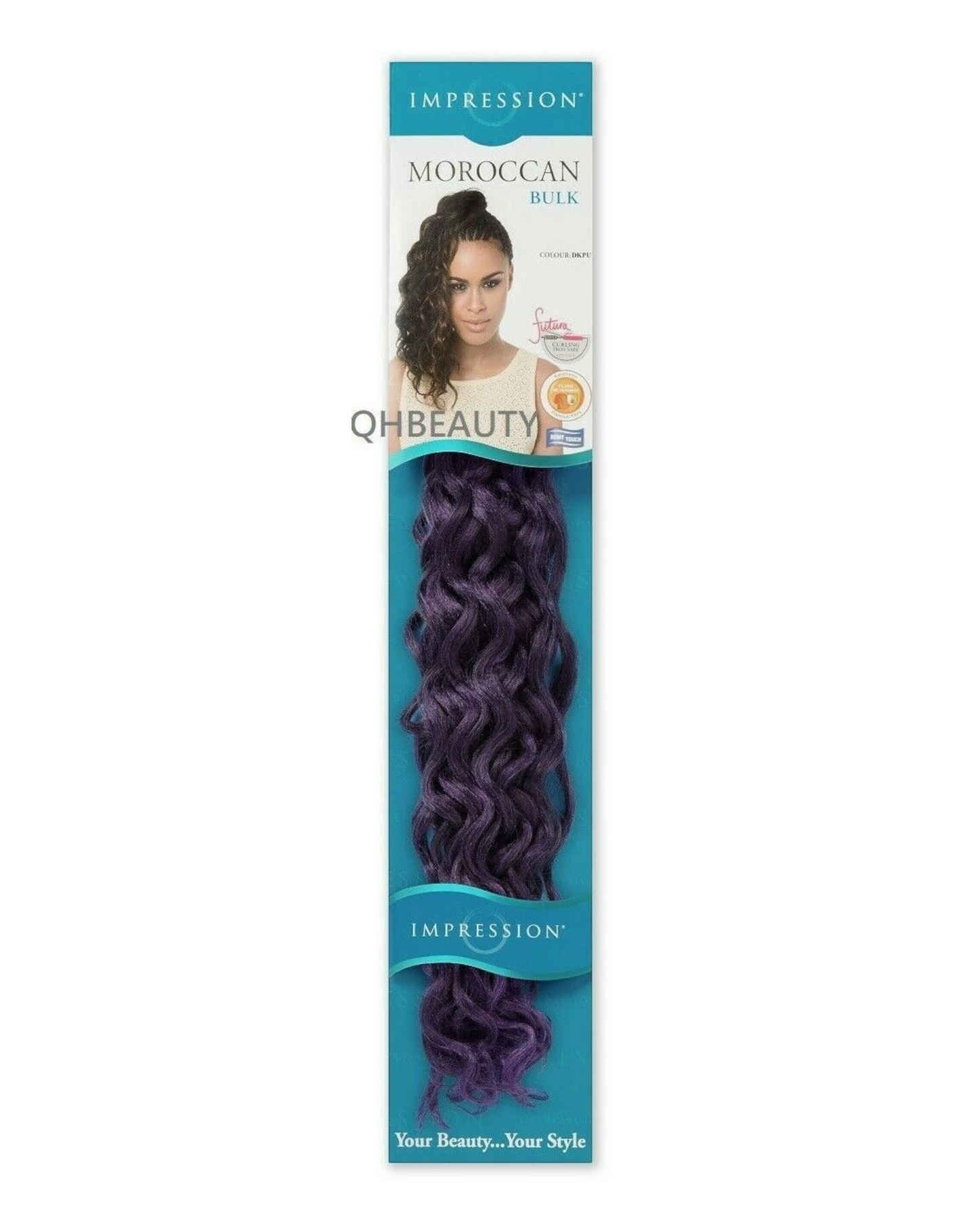 IMPRESSION SYNTHETIC CURLY CROCHET HAIR EXTENSION BRAIDS - MOROCCAN BULK 20 INCH