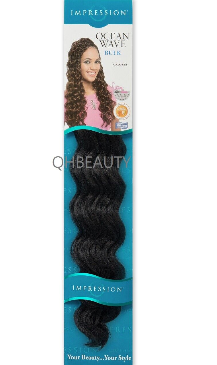 IMPRESSION SYNTHETIC HAIR EXTENSION CROCHET CURLY BRAID - OCEAN WAVE 20 INCH
