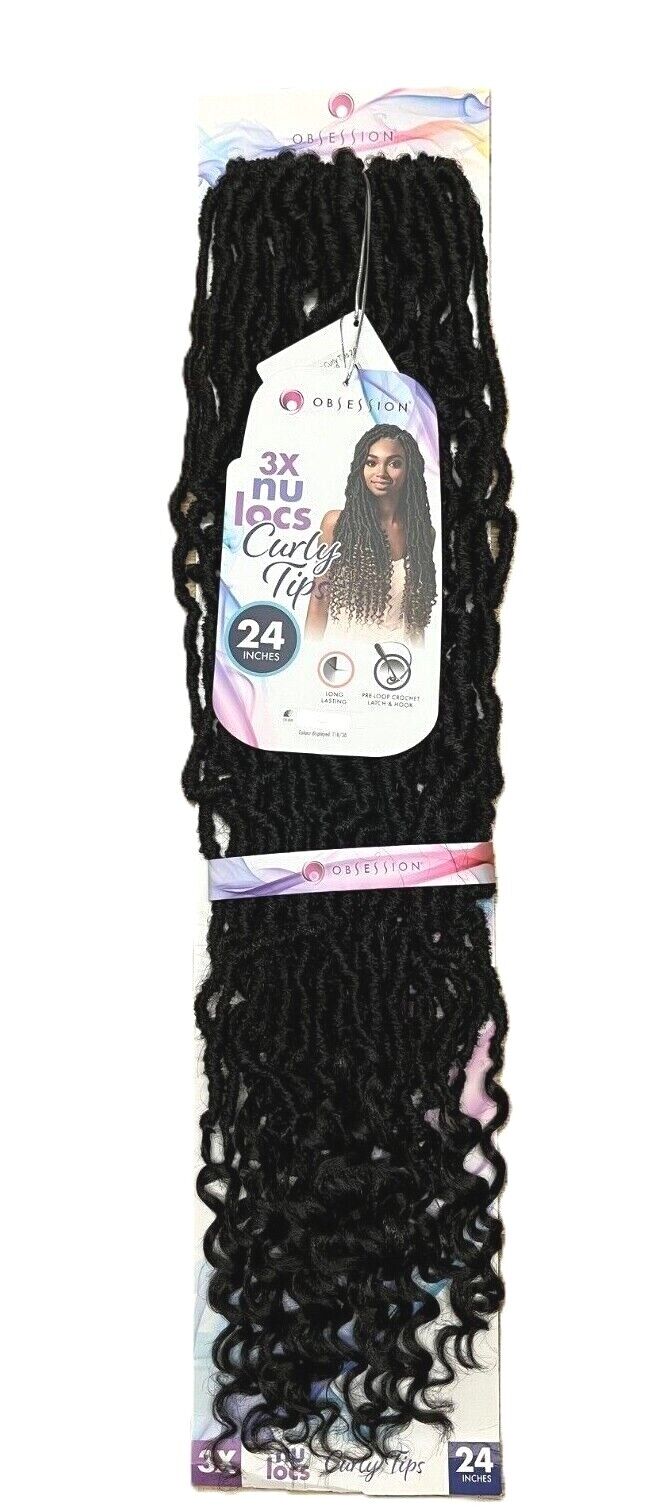Obsession Synthetic Crochet PreLoop Braid Hair Extension - NU LOCS CURLY TIPS 24