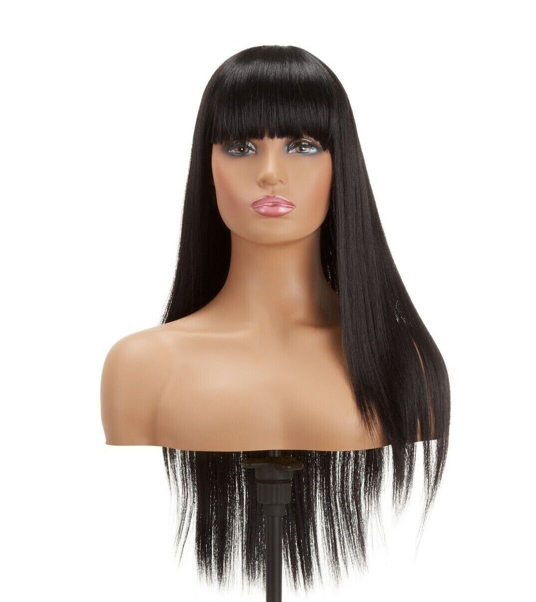 Impression Synthetic Hand Made Long Straight Bangs Hair Wig Alexandra