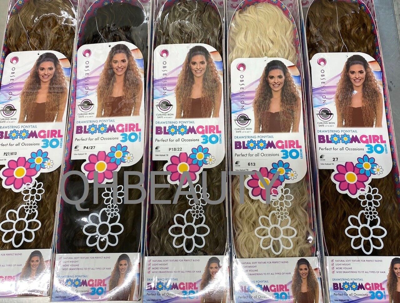 OBSESSION SYNTHETIC DRAWSTRING CURLY LONG HAIR PONYTAIL - BLOOM GIRL 20'' 30''