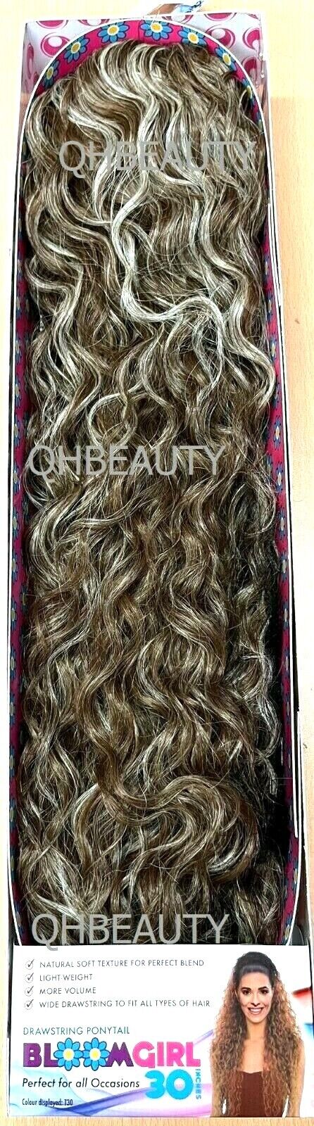 OBSESSION SYNTHETIC DRAWSTRING CURLY LONG HAIR PONYTAIL - BLOOM GIRL 30 INCH