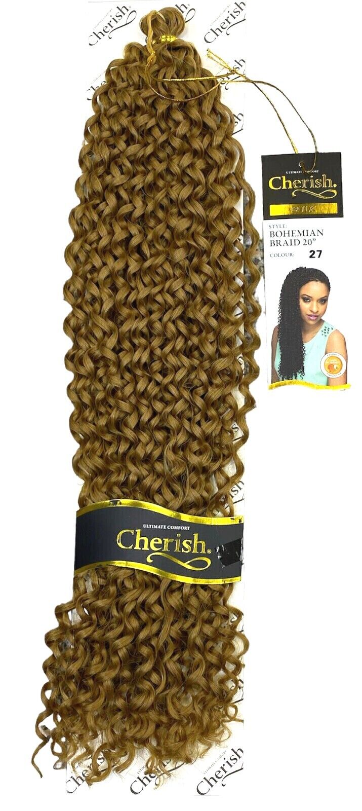CHERISH SYNTHETIC CROCHET CURLY HAIR EXTENSION BRAID - BOHEMIAN BULK 20 INCH