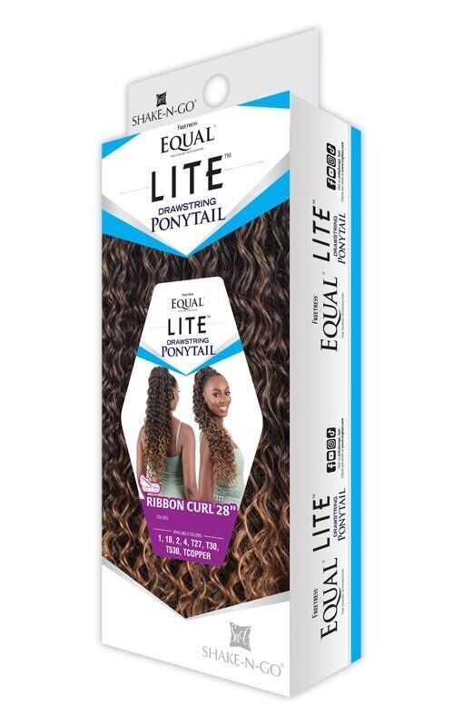 FREETRESS EQUAL DRAWSTRING SYNTHETIC CURLY LITE HAIR PONYTAIL - RIBBON GIRL 28''