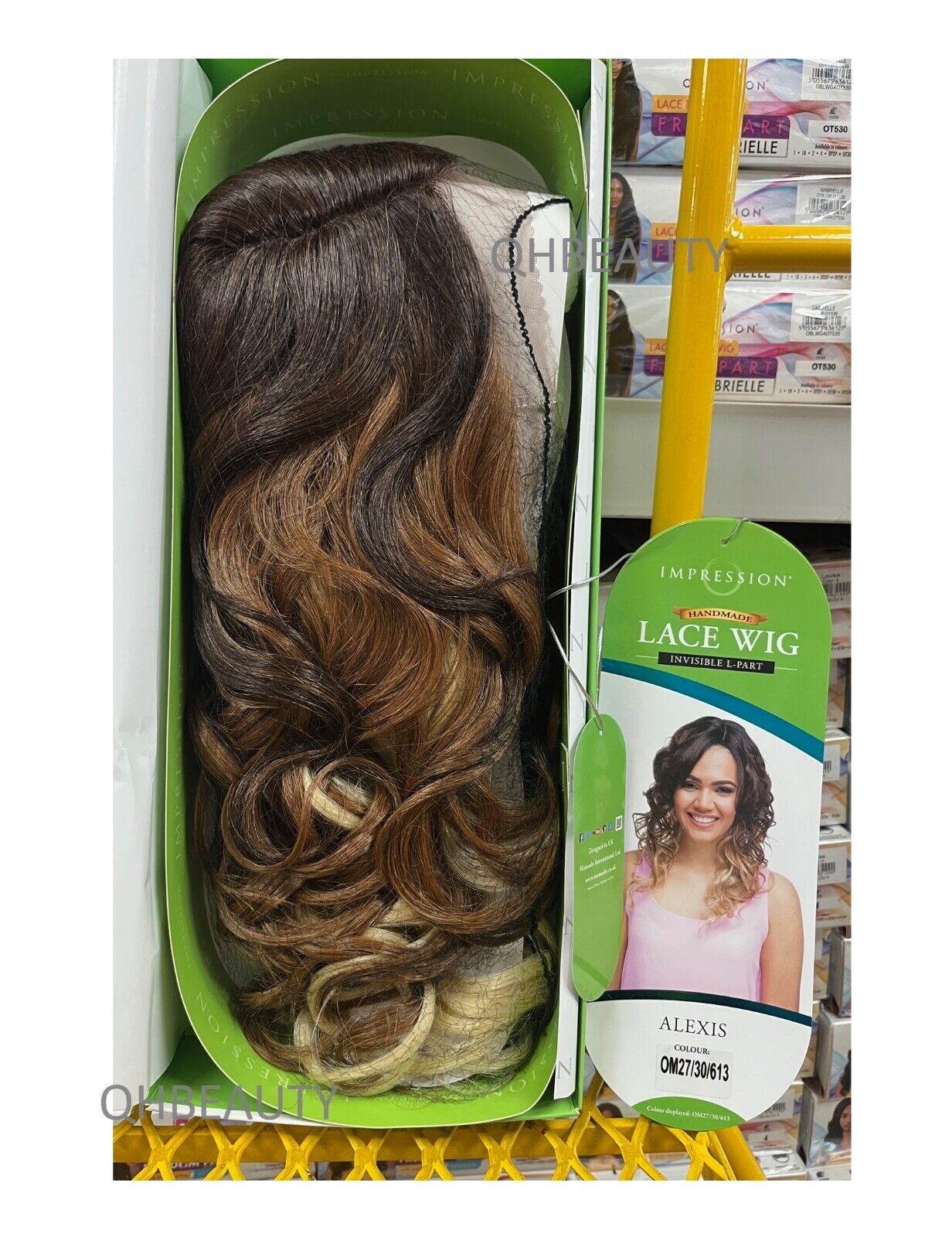 Impression Synthetic Invisible Part Lace Front Long Curly Hair Wig Alexis