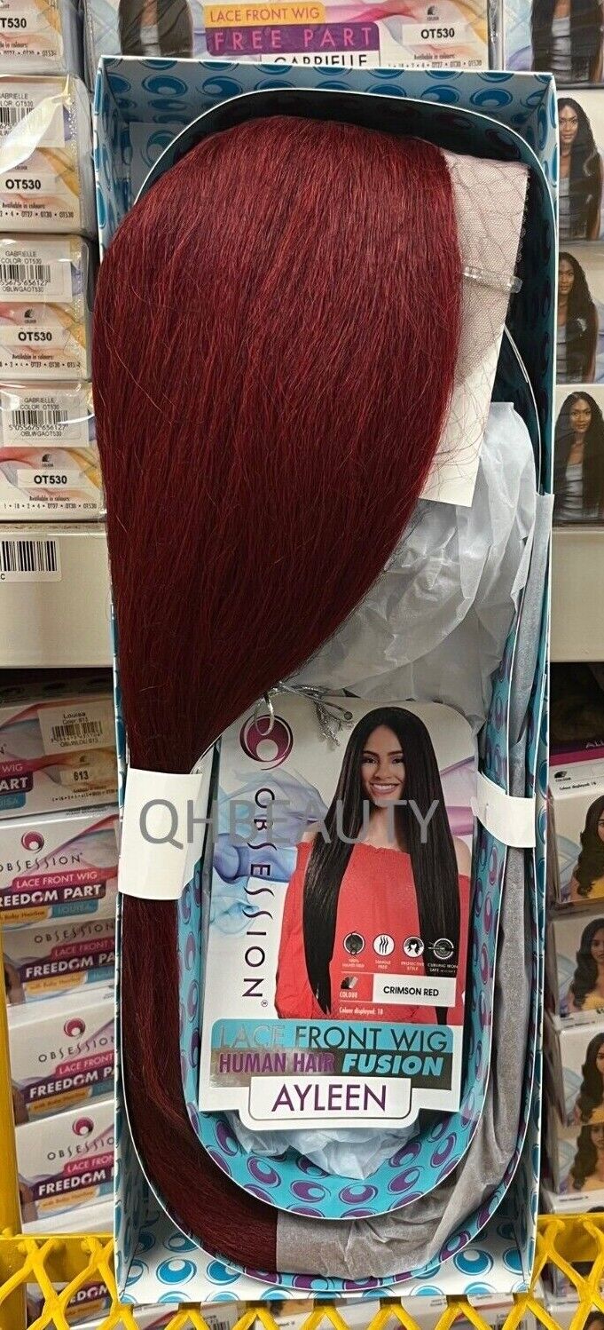 OBSESSION LACE FRONT HUMAN HAIR FUSION NATURAL TEXTURE & WAVE HAIR WIG - AYLEEN