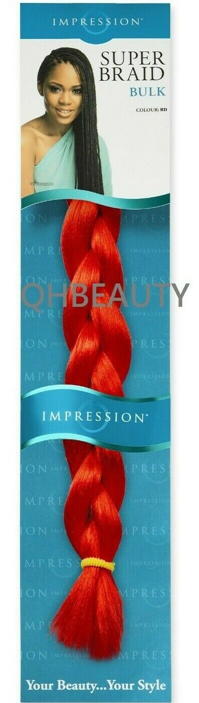 Impression Synthetic Natural Long Ultra Crochet Hair Extensions Super Braid 86"