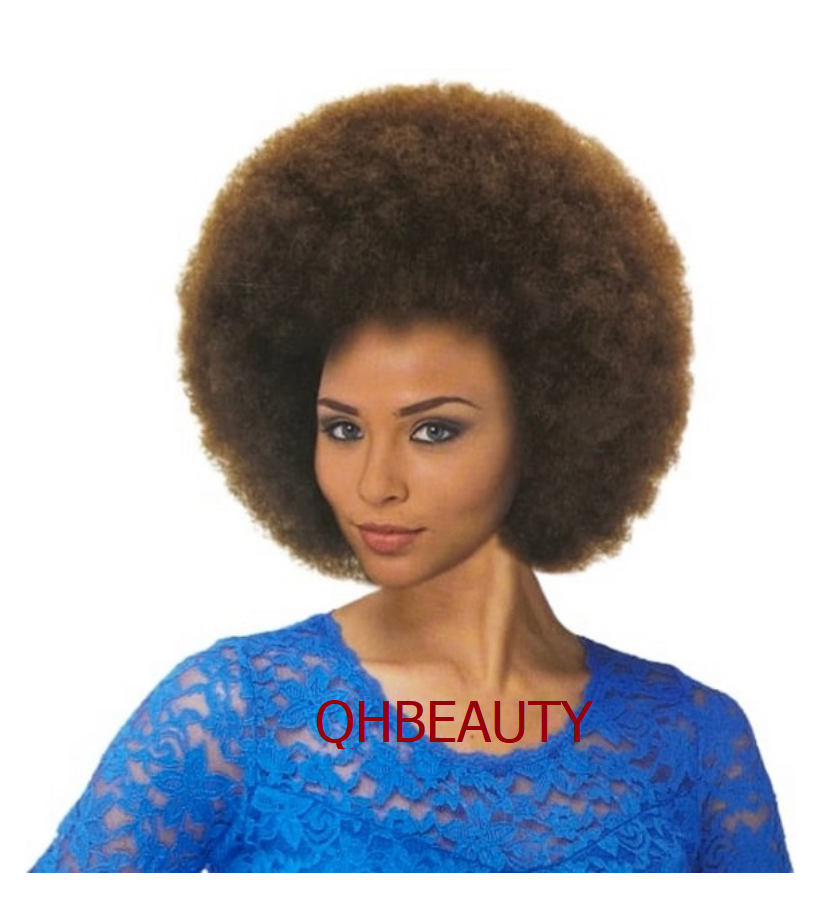 Impression Synthetic Hand Made Cuban Afro Curl Style Hair Wig - AFRO