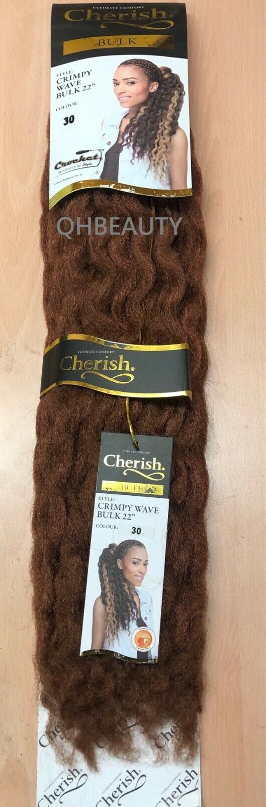 CHERISH SYNTHETIC CROCHET AFRO BULK HAIR EXTENSION BRAIDS - CRIMPY WAVE 22 INCH