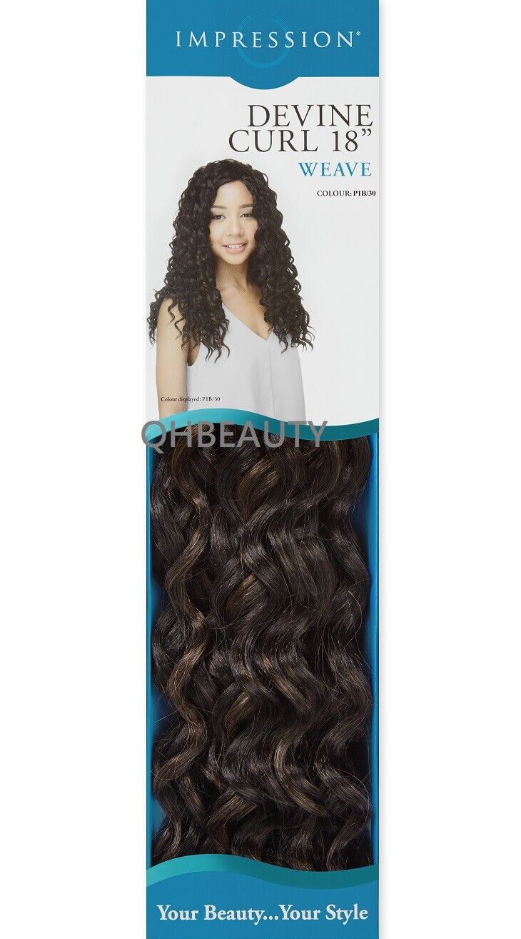 IMPRESSION SYNTHETIC CURLY LONG HAIR EXTENSION WEAVE - DEVINE CURL 18 INCH