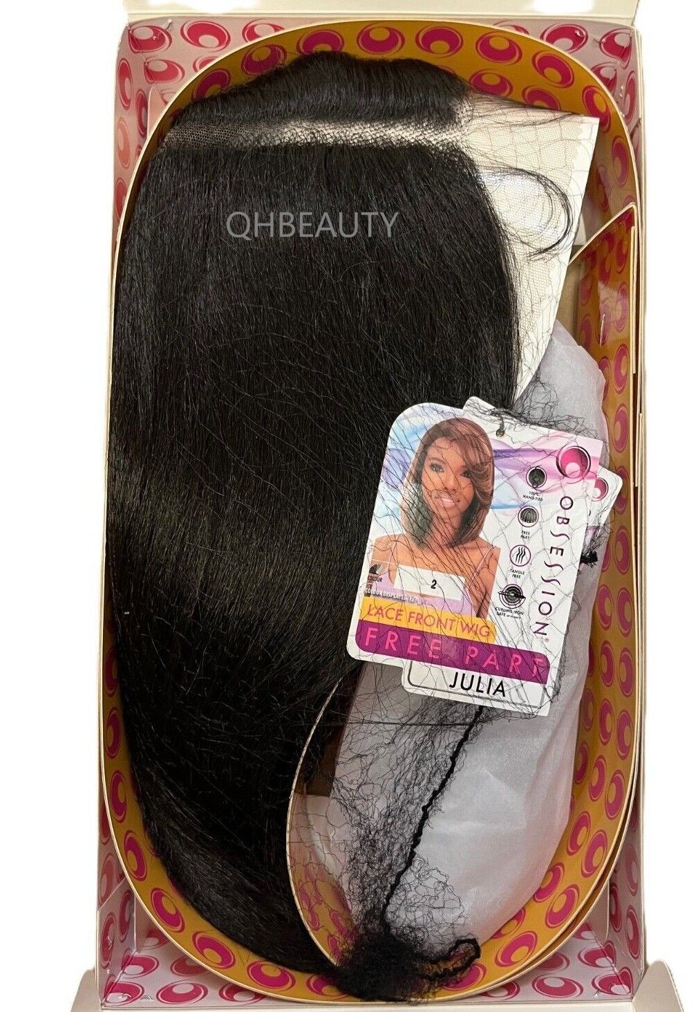 Obsession Synthetic Bob Lace Front Free Part 100% Hand Tied Hair Wig - JULIA