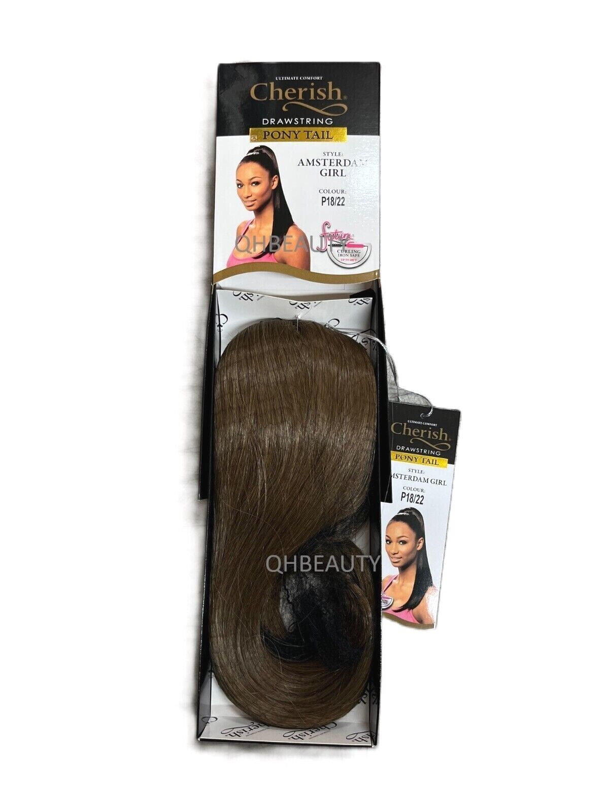 Cherish Synthetic Straight Drawstring Long Natural Ponytail - Amsterdam Girl