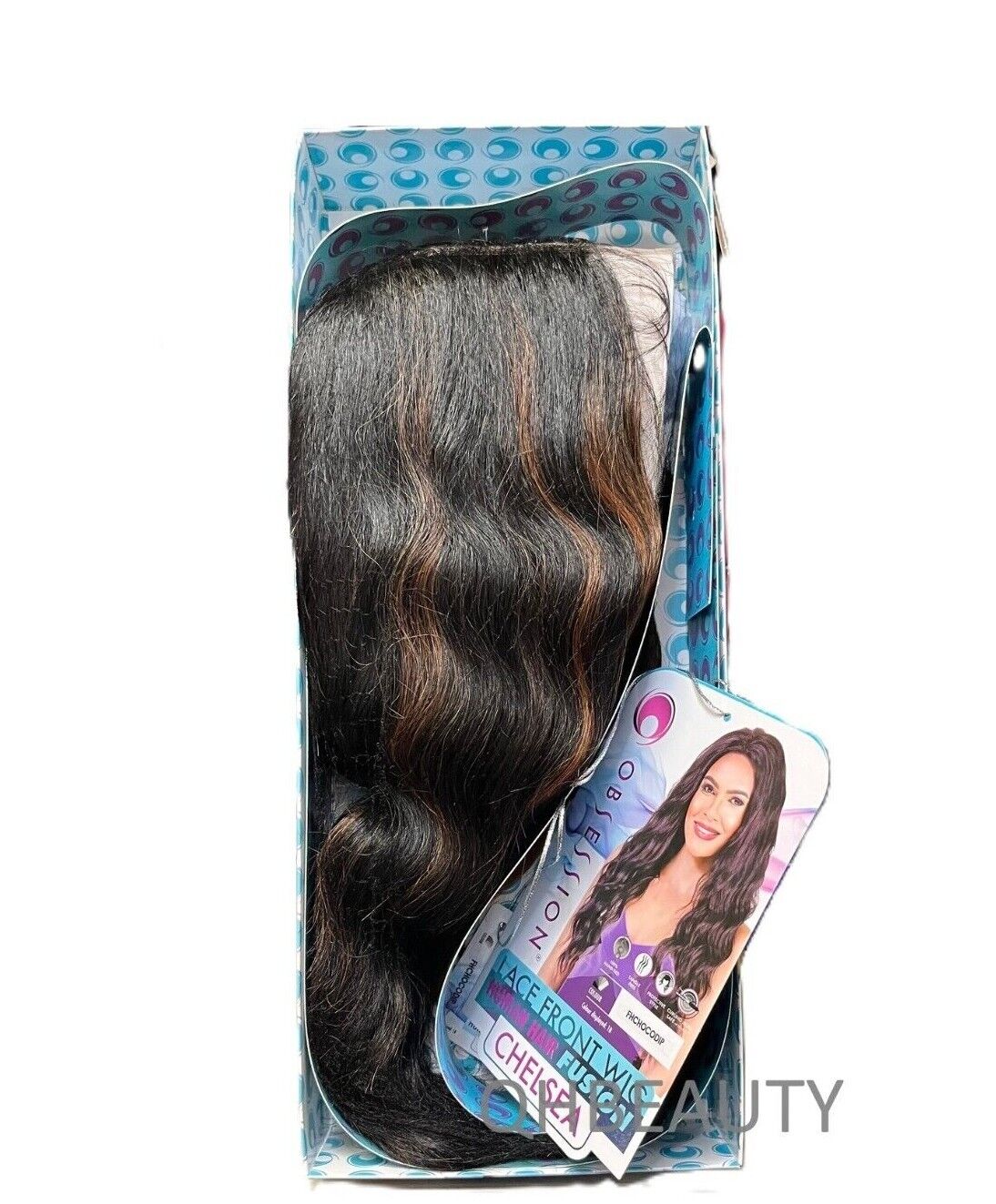 OBSESSION LACE FRONT HUMAN HAIR FUSION NATURAL BODWAVE CURLY HAIR WIG - CHELSEA