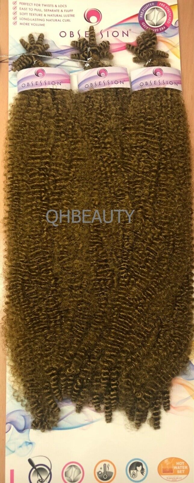 OBSESSION SYNTHETIC CROCHET BRAID 3X PRE-FLUFFED - POPPIN TWIST 28 INCHES