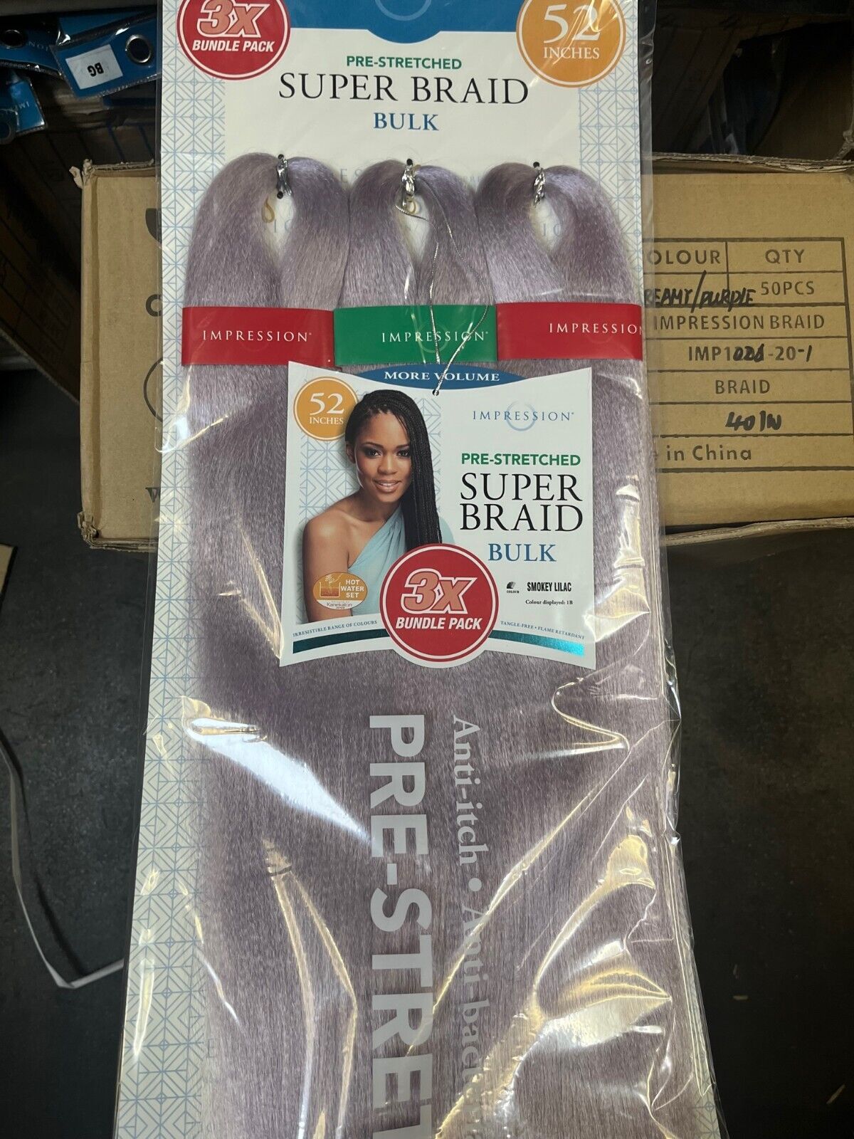 Impression Synthetic 3 X Bundle Pack Crochet Hair Extensions - Super Braid 52 "
