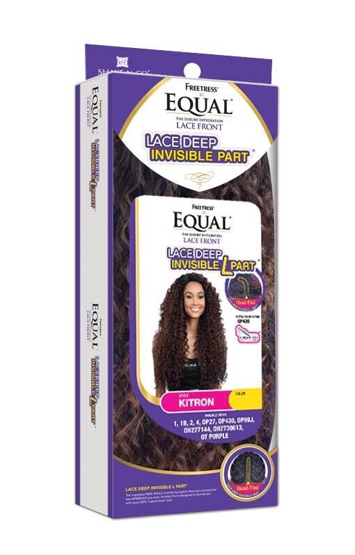 FreeTress Equal Synthetic Invisible L Part Lace Front Curly Hair Wig – KITRON