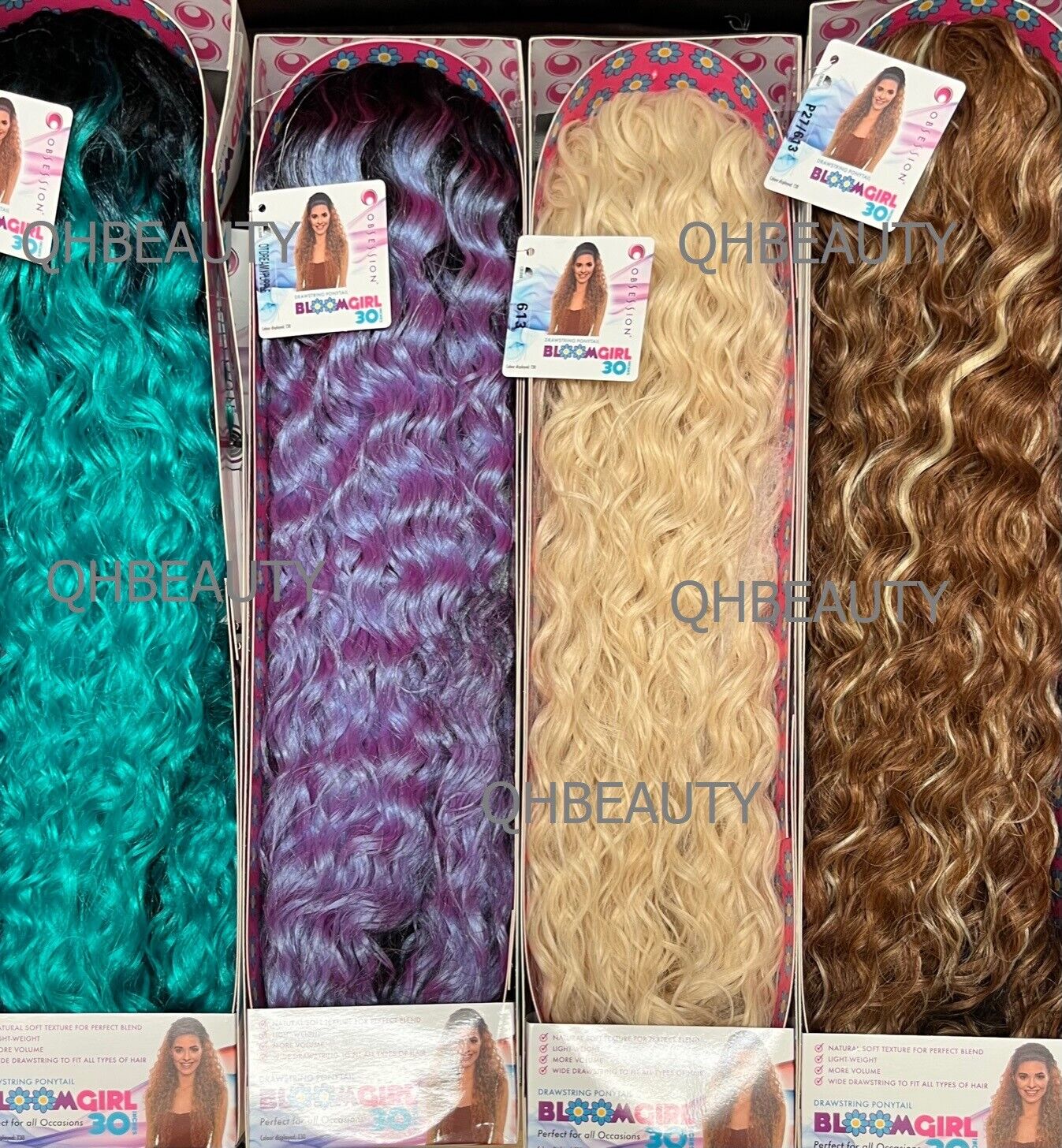 OBSESSION SYNTHETIC DRAWSTRING CURLY LONG HAIR PONYTAIL - BLOOM GIRL 20'' 30''