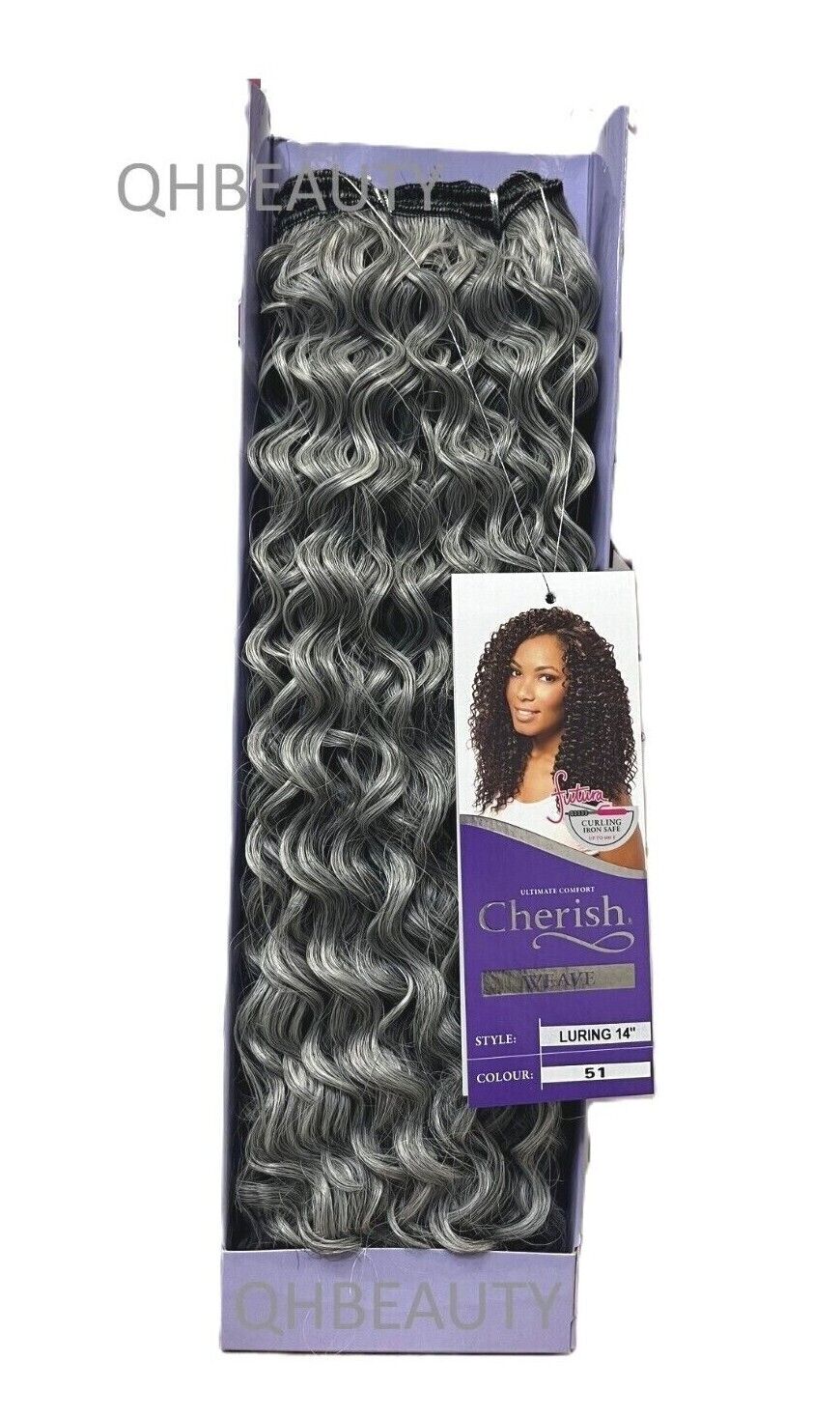 CHERISH SYNTHETIC FUTURA LONG CURLY HAIR EXTENSION WEAVE - LURING 14 INCHES