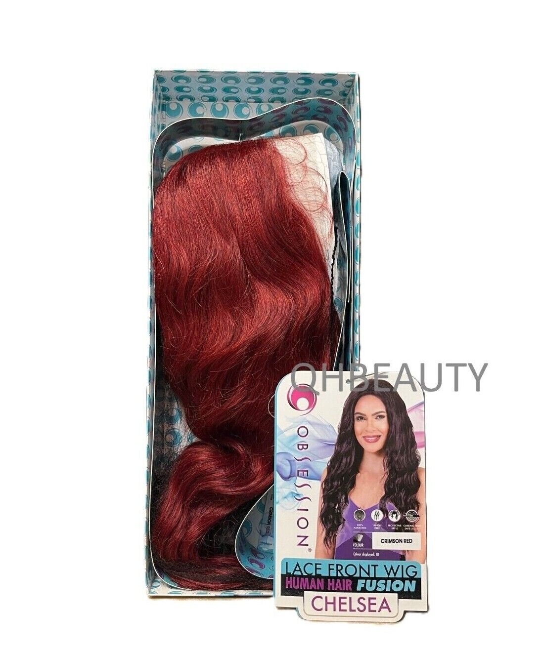 OBSESSION LACE FRONT HUMAN HAIR FUSION NATURAL BODWAVE CURLY HAIR WIG - CHELSEA