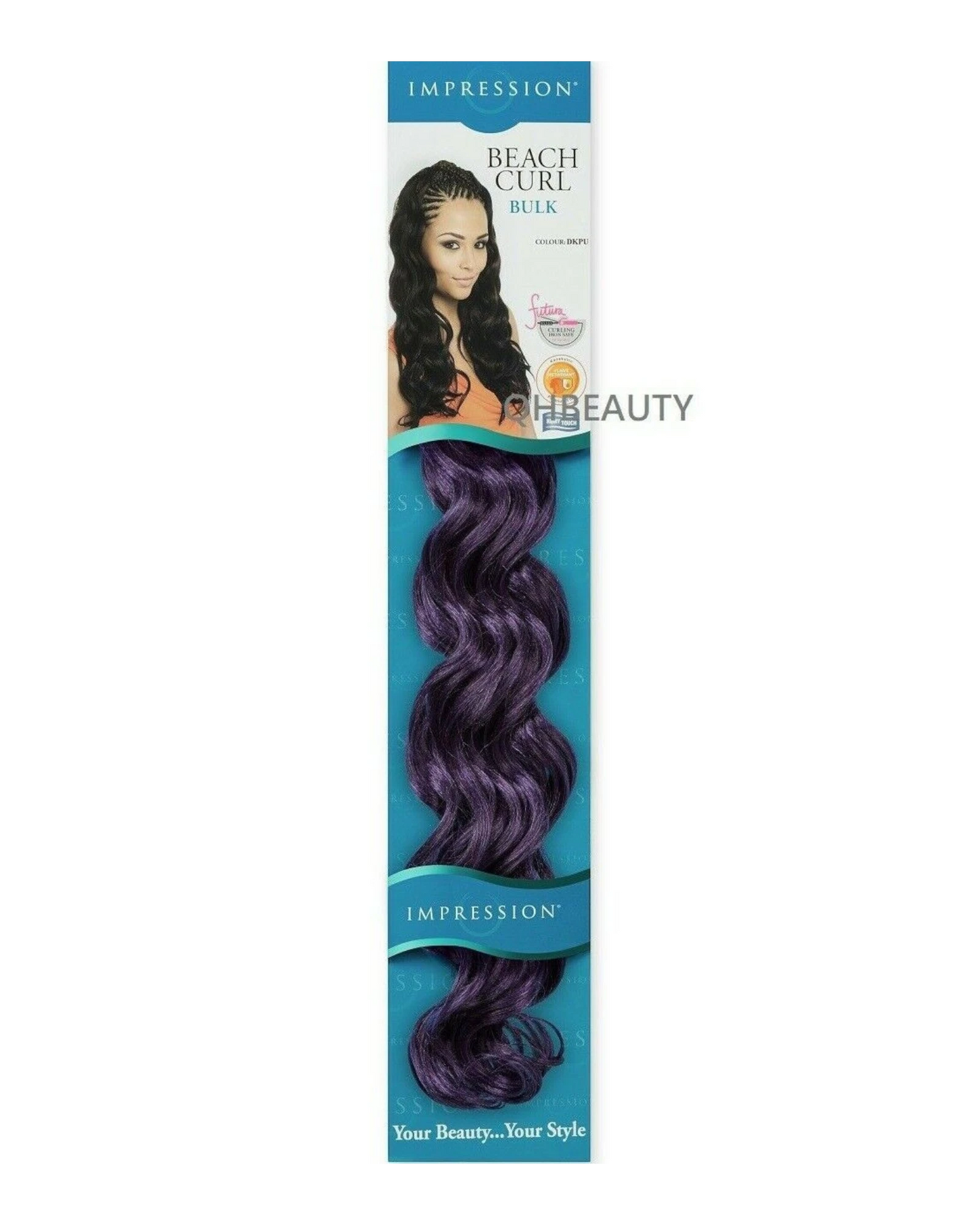 IMPRESSION SYNTHETIC HAIR EXTENSION CURLY CROCHET BRAID - BEACH CURL 22