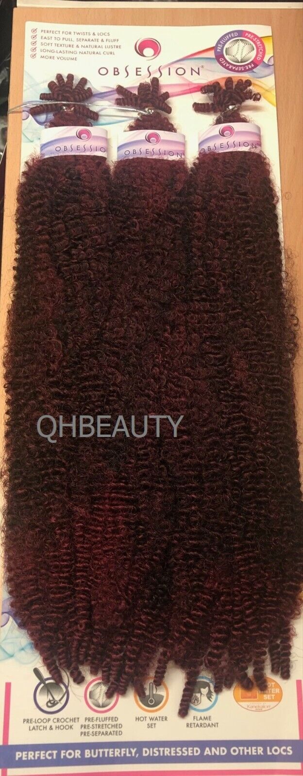 OBSESSION SYNTHETIC CROCHET BRAID 3X PRE-FLUFFED - POPPIN TWIST 28 INCHES