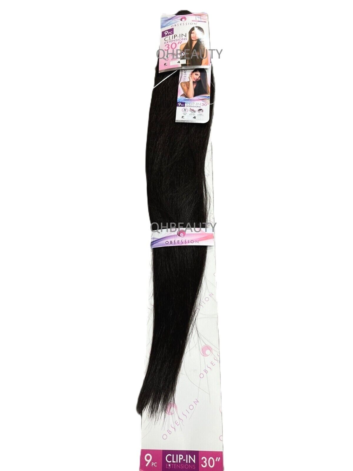 Obsession Tangle Free Long Yaky Straight 9 PC CLIP IN HAIR EXTENSIONS 30 INCHES