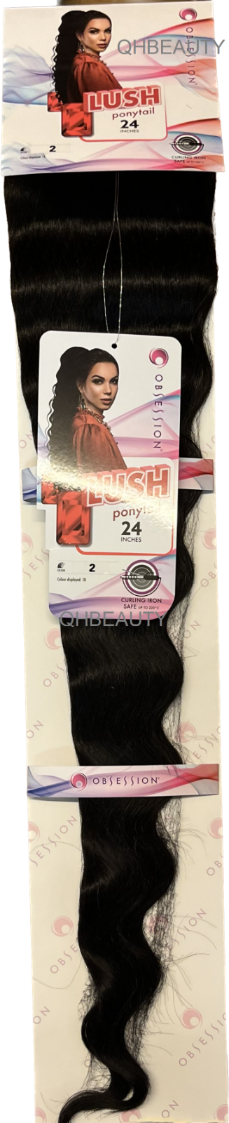 OBSESSION SYNTHETIC DRAWSTRING BODY WAVE CURLY HAIR PONYTAIL - LUSH 24 INCHES
