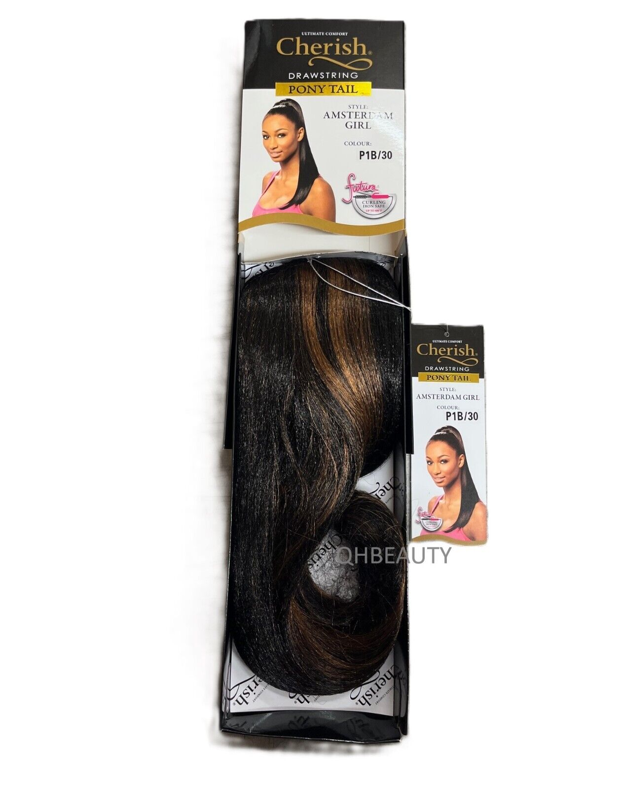 Cherish Synthetic Straight Drawstring Long Natural Ponytail - Amsterdam Girl