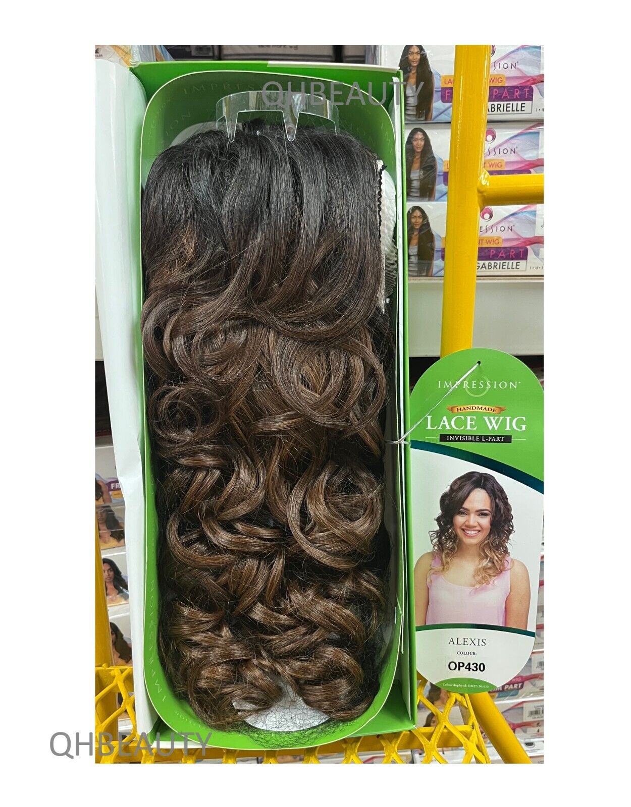 Impression Synthetic Invisible Part Lace Front Long Curly Hair Wig Alexis