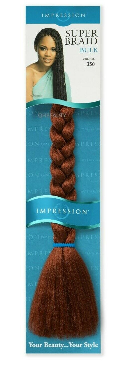 Impression Synthetic Natural Long Ultra Crochet Hair Extensions Super Braid 86"