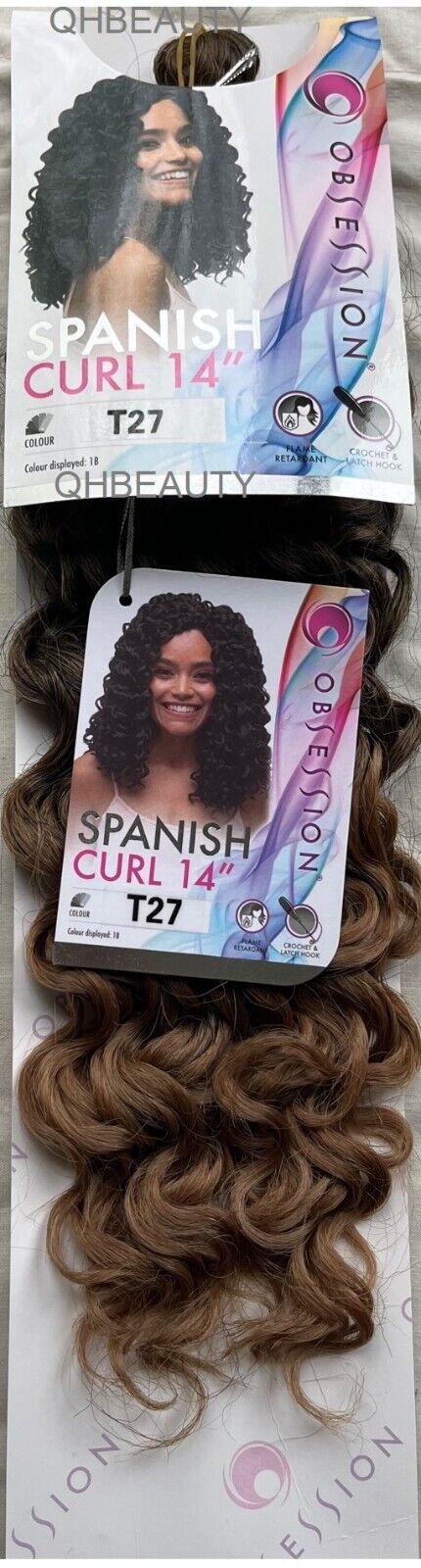Obsession Synthetic Crochet Braid Curly Hair Extension - Spanish Curl 14 INCH