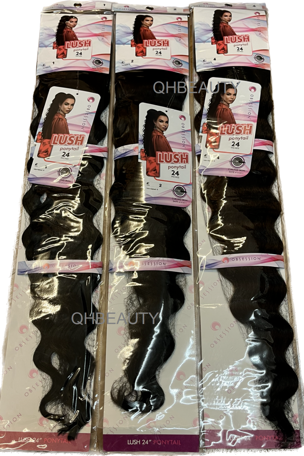 OBSESSION SYNTHETIC DRAWSTRING BODY WAVE CURLY HAIR PONYTAIL - LUSH 24 INCHES