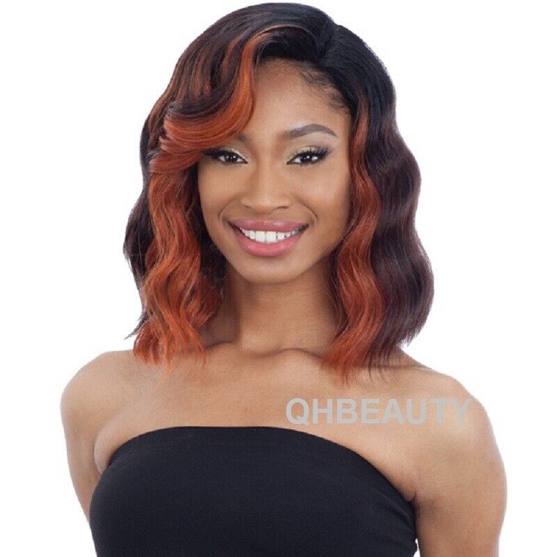 FREETRESS EQUAL SYNTHETIC 5 INCH LACE PART WAVY CURLY HAIR WIG - VAL
