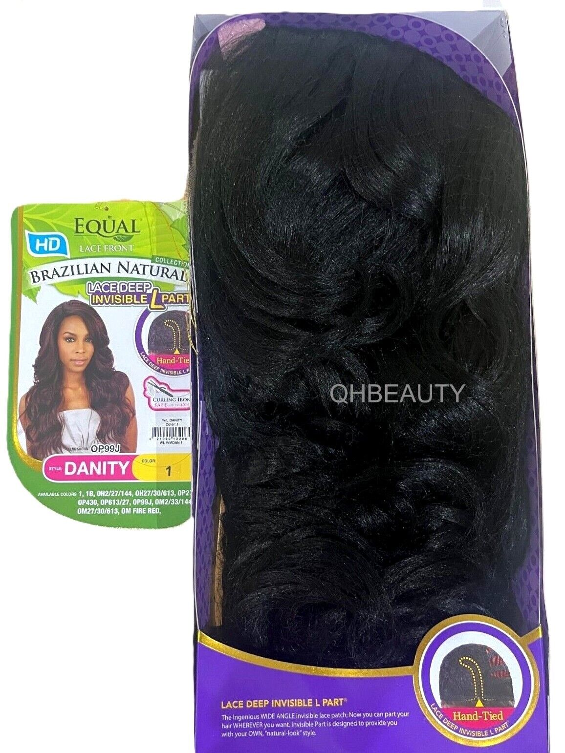 FreeTress Equal Synthetic Brazilian Natural L Part Lace Front Hair Wig - Danity