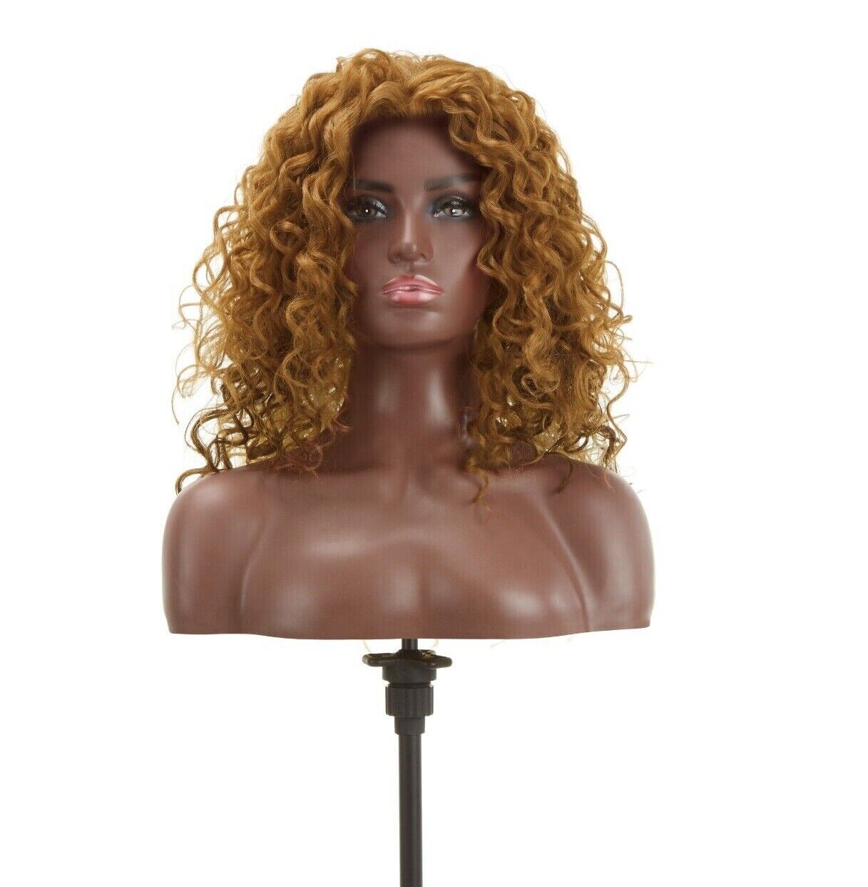 Impression Synthetic Natural Hair Line Long Curly Lace L Part Hair Wig - Emma