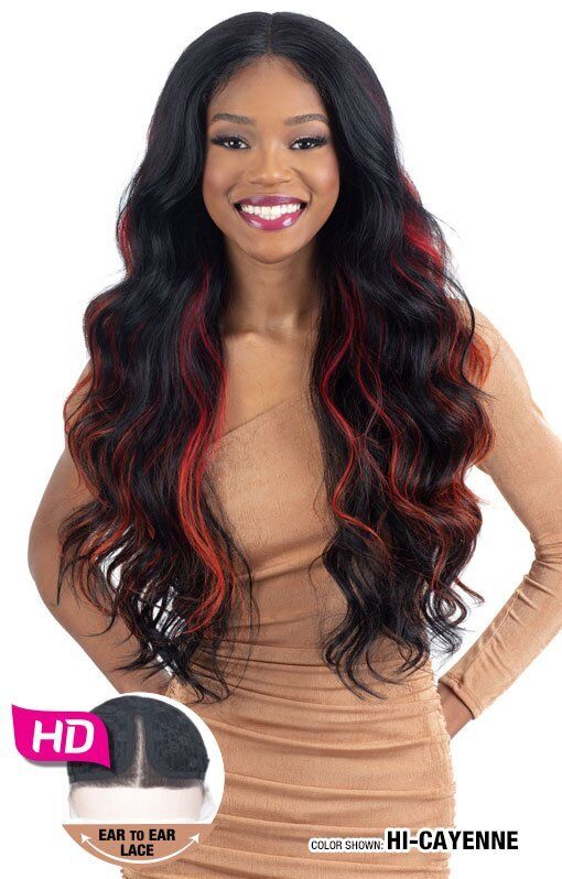 Shake N Go Legacy Human Hair Blend Hd Lace Front Curly Wig - FANTASIA