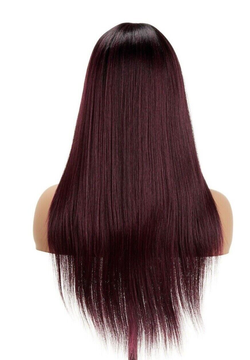 Impression Synthetic Hand Made Long Straight Bangs Hair Wig Alexandra