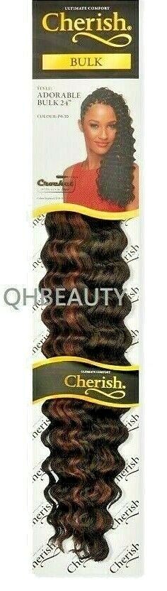 CHERISH SYNTHETIC LONG CURLY HAIR EXTENSION CROCHET BRAIDS - ADORABLE 24 inch
