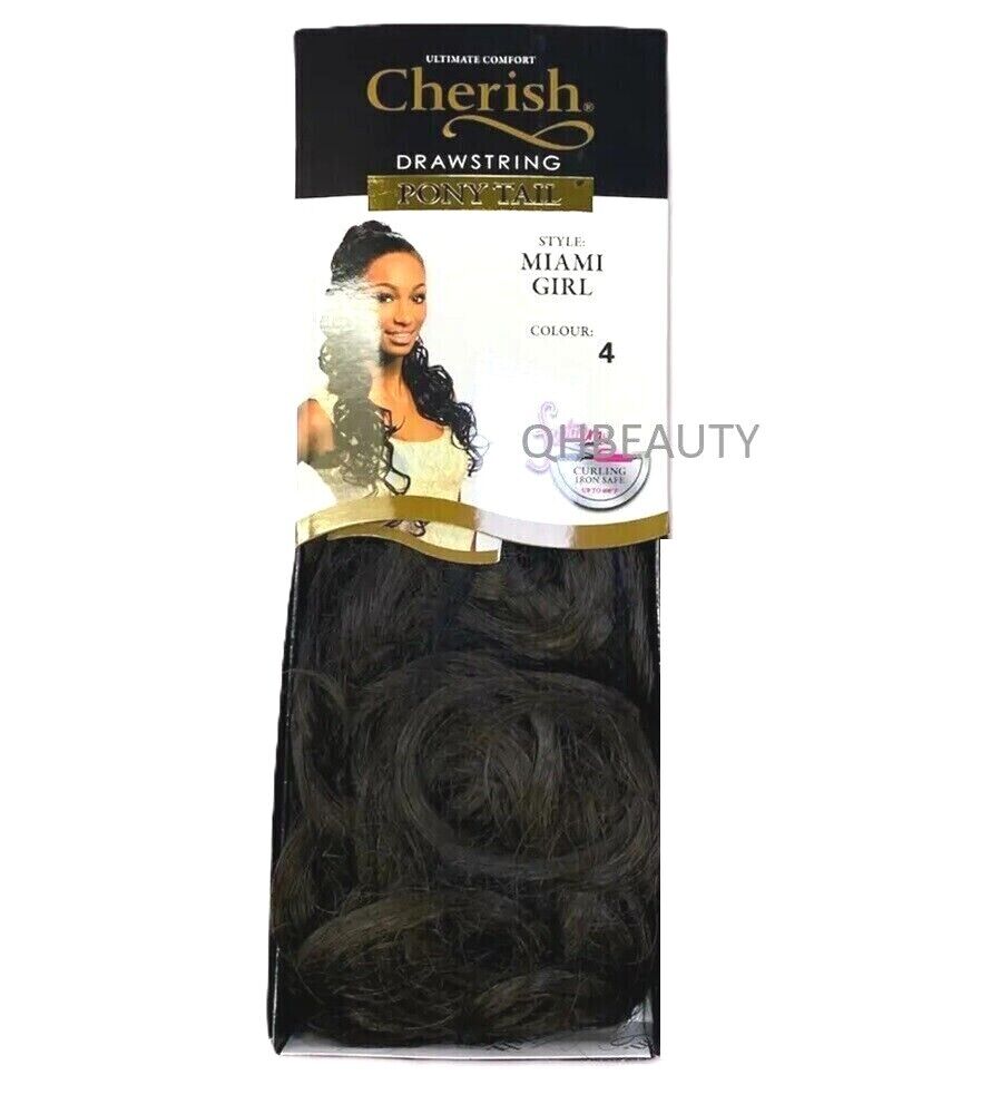 Cherish Synthetic Long Curly Drawstring Natural Hair Ponytail - Miami Girl
