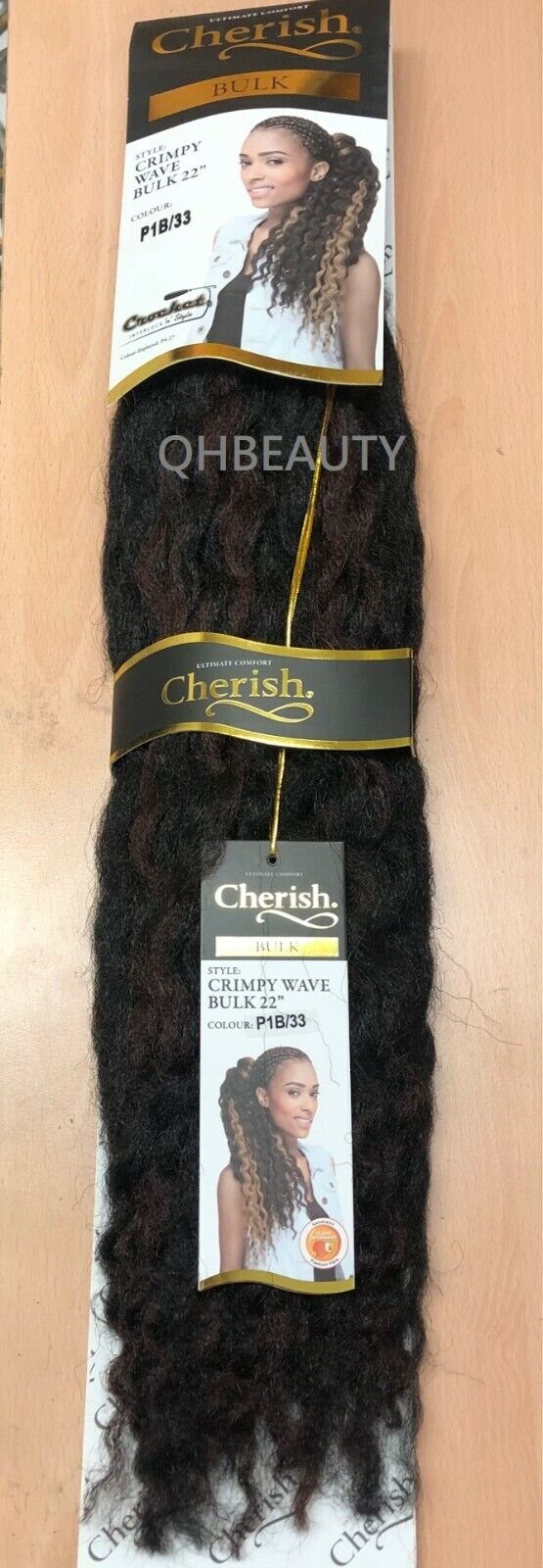 CHERISH SYNTHETIC CROCHET AFRO BULK HAIR EXTENSION BRAIDS - CRIMPY WAVE 22 INCH