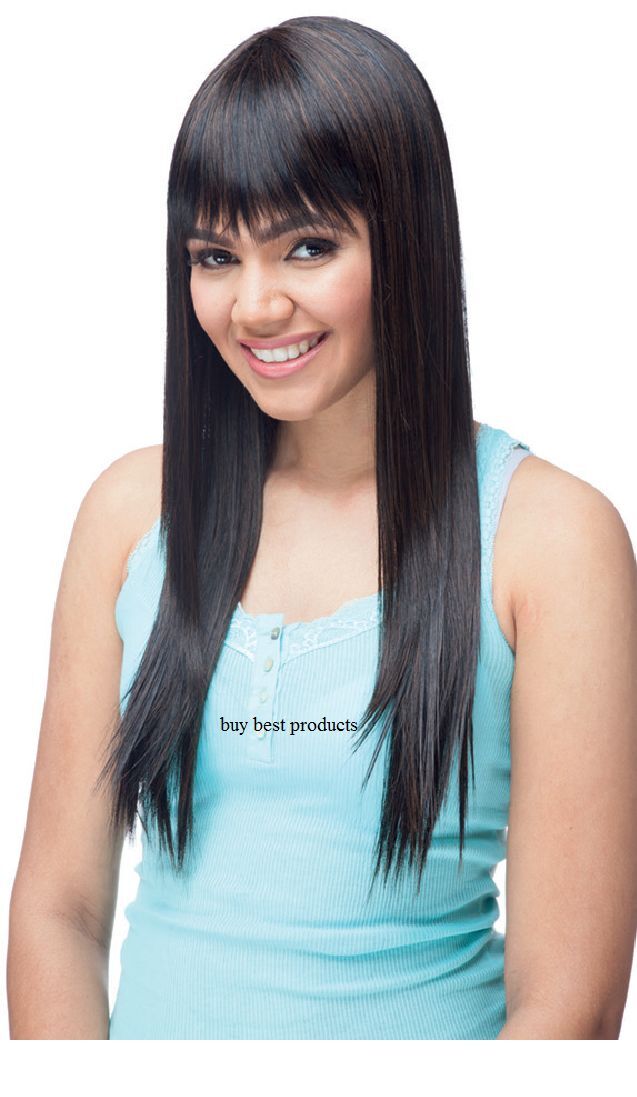 Impression Synthetic Hand Made Long Straight Bangs Hair Wig Alexandra