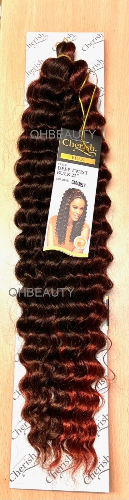 CHERISH SYNTHETIC BULK CROCHET CURLY HAIR EXTENSION BRAIDS - DEEP TWIST 22 INCH