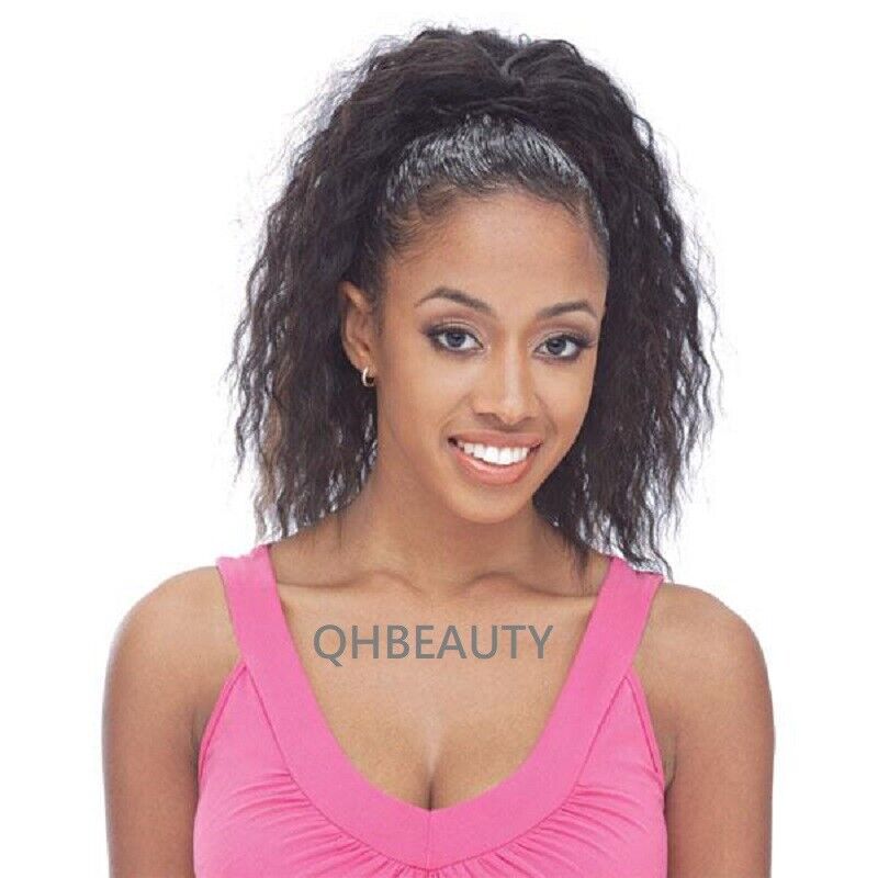 FREETRESS DRAWSTRING PONYTAIL FULLCAP SYNTHETIC WET AND WAVY HAIR WIG LYON GIRL
